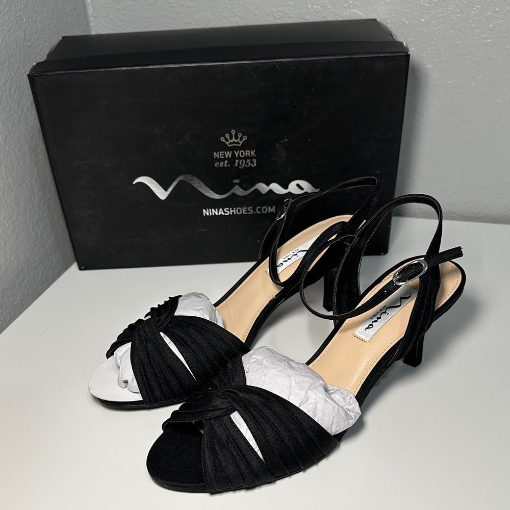 Nina Black Women's Sandals- Camille